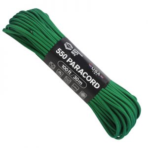 Atwood Rope MFG Paracord 550 Type 7 Strands 100 Feet Emerald
