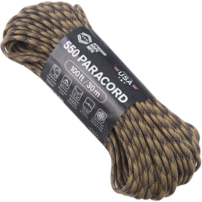 Atwood Rope MFG Paracord 550 Type 7 Strands 100 Feet FDE