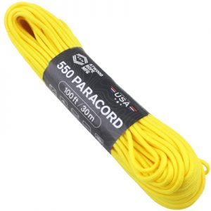 Atwood Rope MFG Paracord 550 Type 7 Strands 100 Feet Golden Yellow