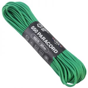 Atwood Rope MFG Paracord 550 Type 7 Strands 100 Feet Green