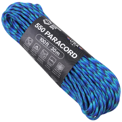 Atwood Rope MFG Paracord 550 Type 7 Strands 100 Feet Neptune