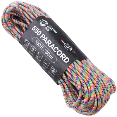 Atwood Rope MFG Paracord 550 Type 7 Strands 100 Feet Potion Explosion
