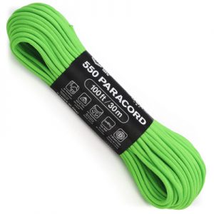 Atwood Rope MFG Paracord 550 Type 7 Strands 100 Feet Sour Apple