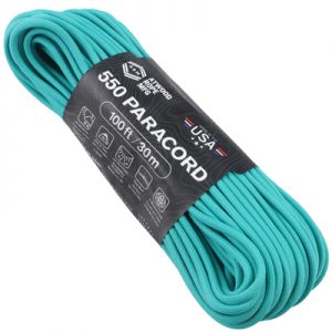 Atwood Rope MFG Paracord 550 Type 7 Strands 100 Feet Teal