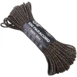 Atwood Rope MFG Paracord 550 Type 7 Strands 100 Feet Tiger Stripe