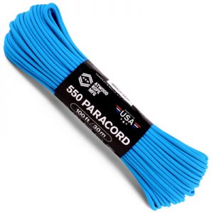 Atwood Rope MFG Paracord 550 Type 7 Strands 100 Feet VooDoo Blue