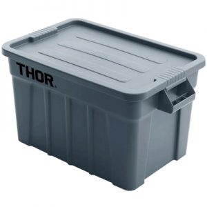 Thor 75L Tote Box with Lid gray