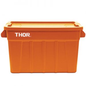Thor 75L Tote Box with Lid orange