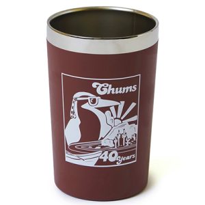 Chums 40 Years Camper Stainless Steel Tumbler burgundy