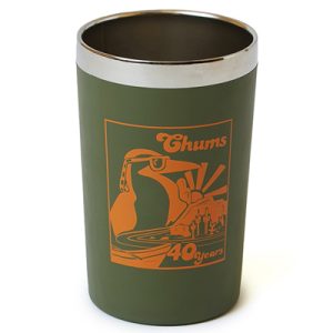 Chums 40 Years Camper Stainless Steel Tumbler olive