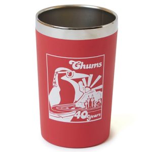 Chums 40 Years Camper Stainless Steel Tumbler red
