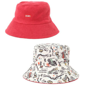 Chums Reversible Pile Bucket Hat red