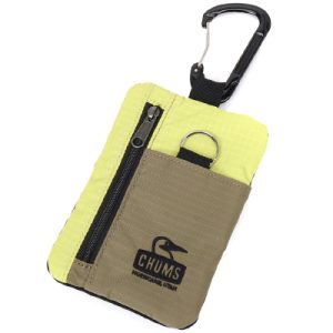 Chums Spring Dale Key Coin Case khaki celery