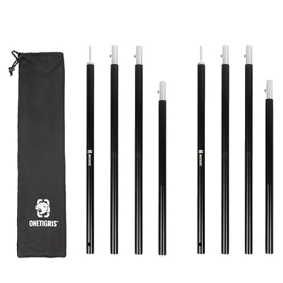 OneTigris Outdoor Tarp Pole 160cm CE-ZPG04-BK-A black