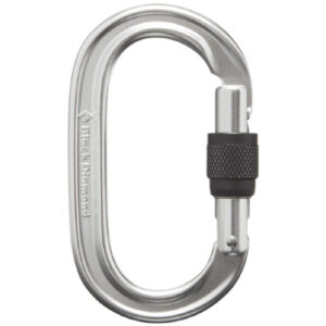 Black Diamond Oval Keylock Screwgate Carabiner polished