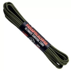 Atwood Rope MFG 625 Parapocalypse Paracord 25 Feet Olive Drab