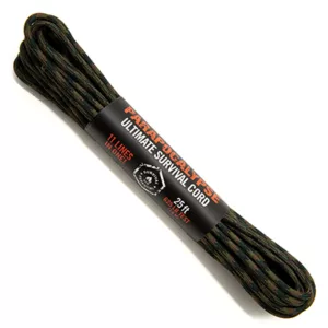 Atwood Rope MFG 625 Parapocalypse Paracord 25 Feet Woodland Camo