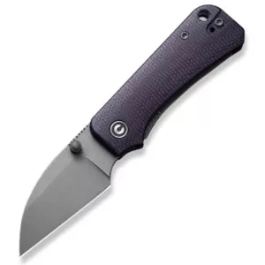 Civivi Baby Banter Wharncliffe Thumb Stud Knife Micarta Handle Nitro-V Blade C19068SC-2