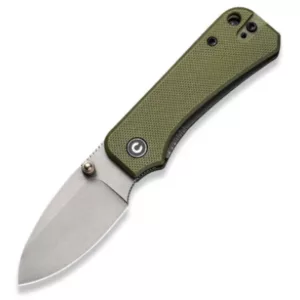 Civivi Baby Banter with Gray Stonewashed Nitro-V Blade Green G10 Handle Folding Knife C19068S-5