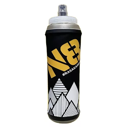 N8 Sports Nutrition Foldable Soft Flask 500ml black
