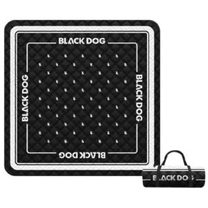 Blackdog Ultrasonic Picnic Mat 200x200cm black & white eternal waves