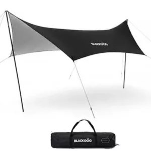 Blackdog Hexagonal Arc Edge Sun Shelter Silver Coated black