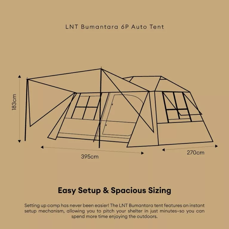 LNT Bumantara 6P Auto Tent army green