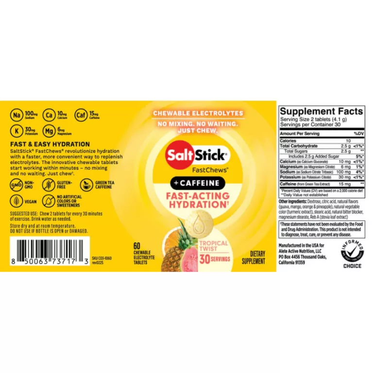 Saltstick Fastchews 10 Tabs Tropical Twist
