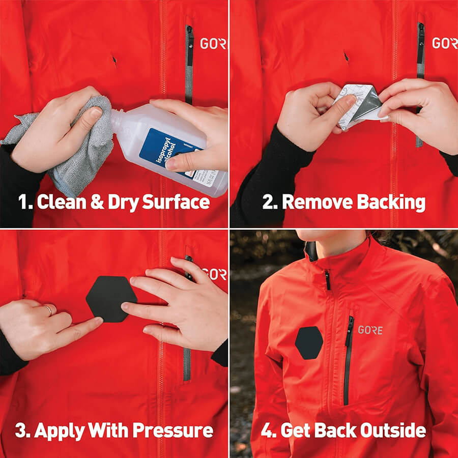 Gear Aid GORE-TEX Patches 2.5 Hex and 4 Rectangle
