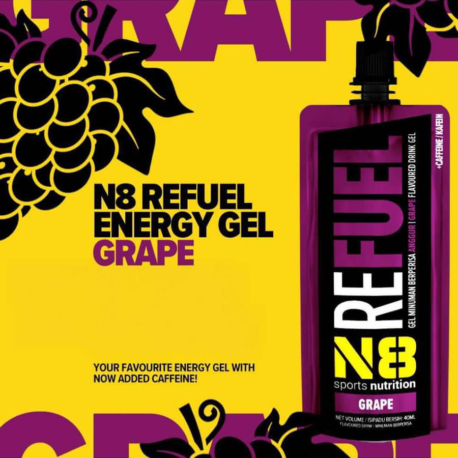 N8 Sports Nutrition N8 ReFuel Energy Gel Grape