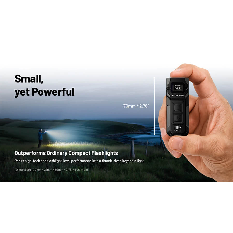 Nitecore TUP2 Rechargeable Keychain Flashlight classic black