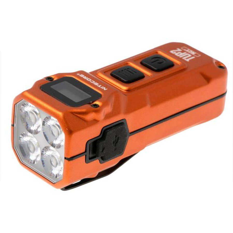 Nitecore TUP2 Rechargeable Keychain Flashlight alloy orange