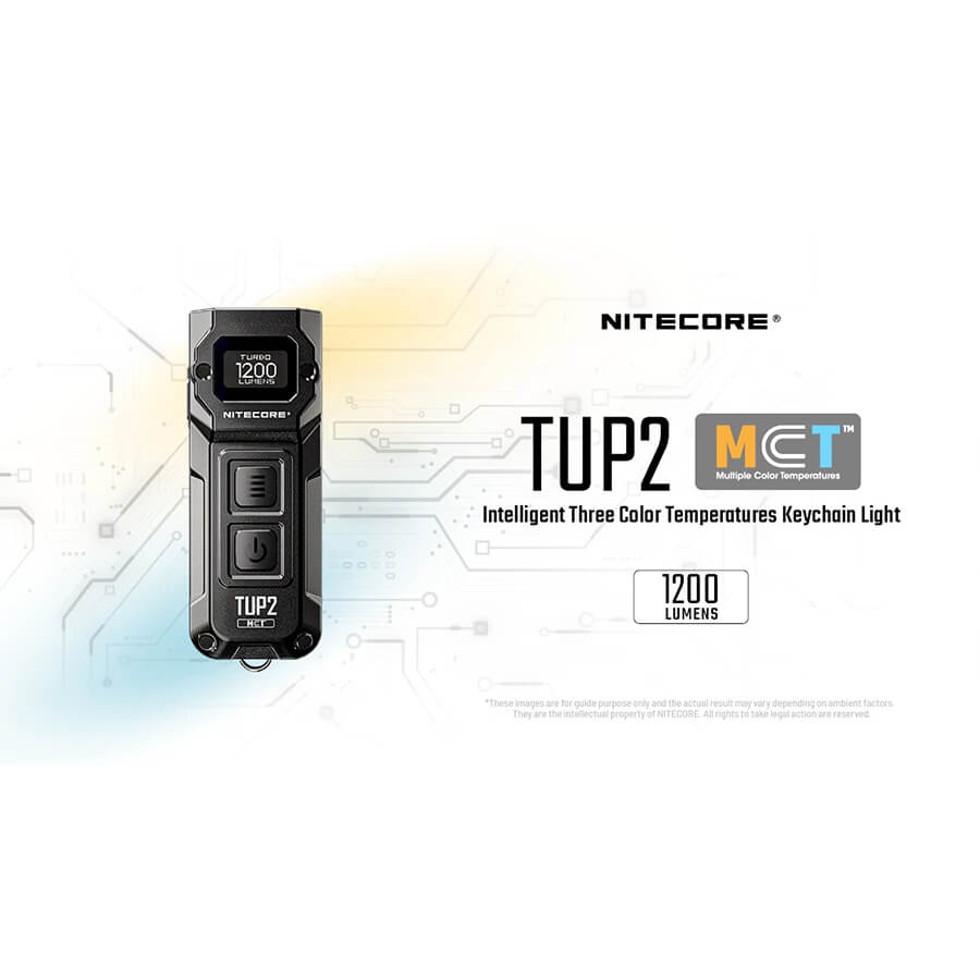 Nitecore TUP2 Rechargeable Keychain Flashlight classic black