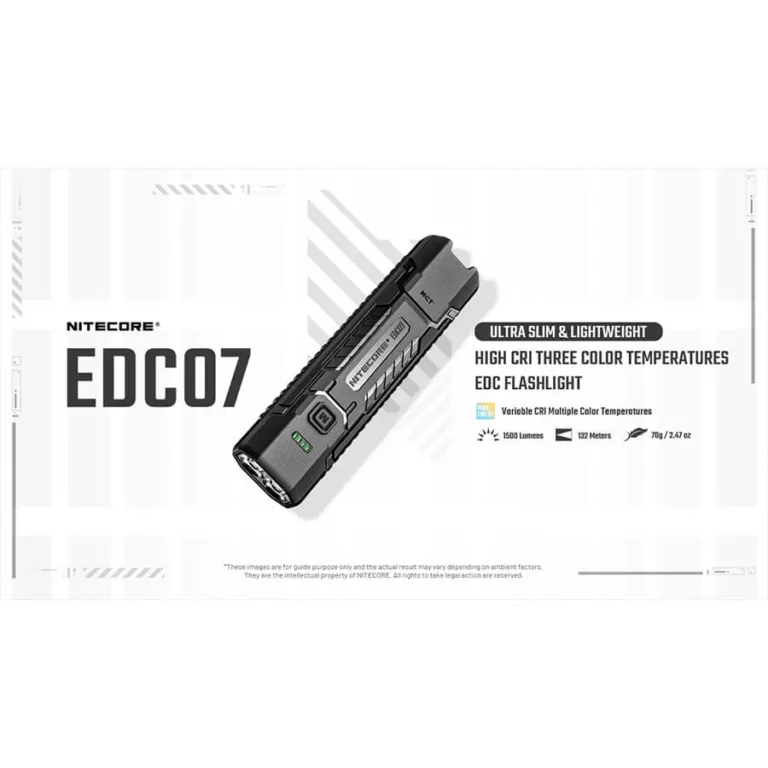 Nitecore EDC07 MCT UHE Flashlight classic black