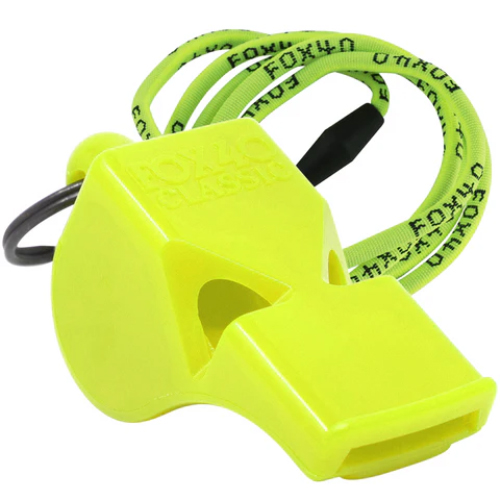 Fox 40 Whistle Classic with Breakaway Lanyard neon yellow