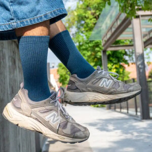 Xocks Plain Series Crew charcoal blue