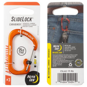 Nite Ize Slidelock Carabiner Aluminum #3 orange