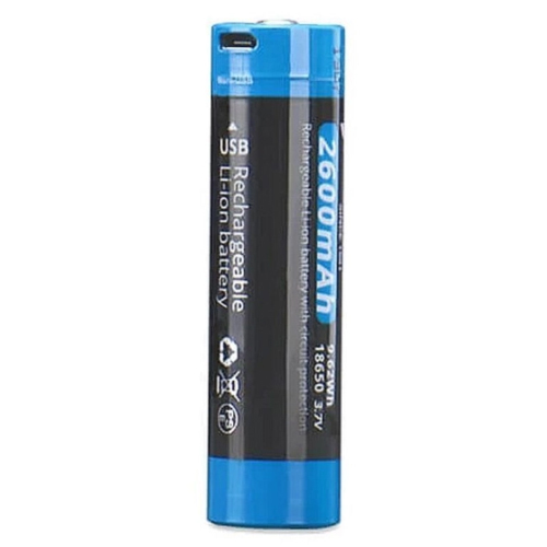 Wuben ABE2600CR 2600mAh Rechargeable Type-C 18650 Battery