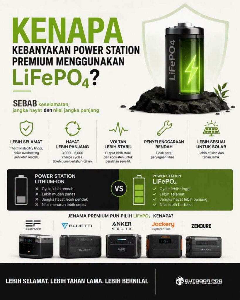 Kenapa Power Station Sekarang Semua Dah Beralih Ke Bateri LiFePO?