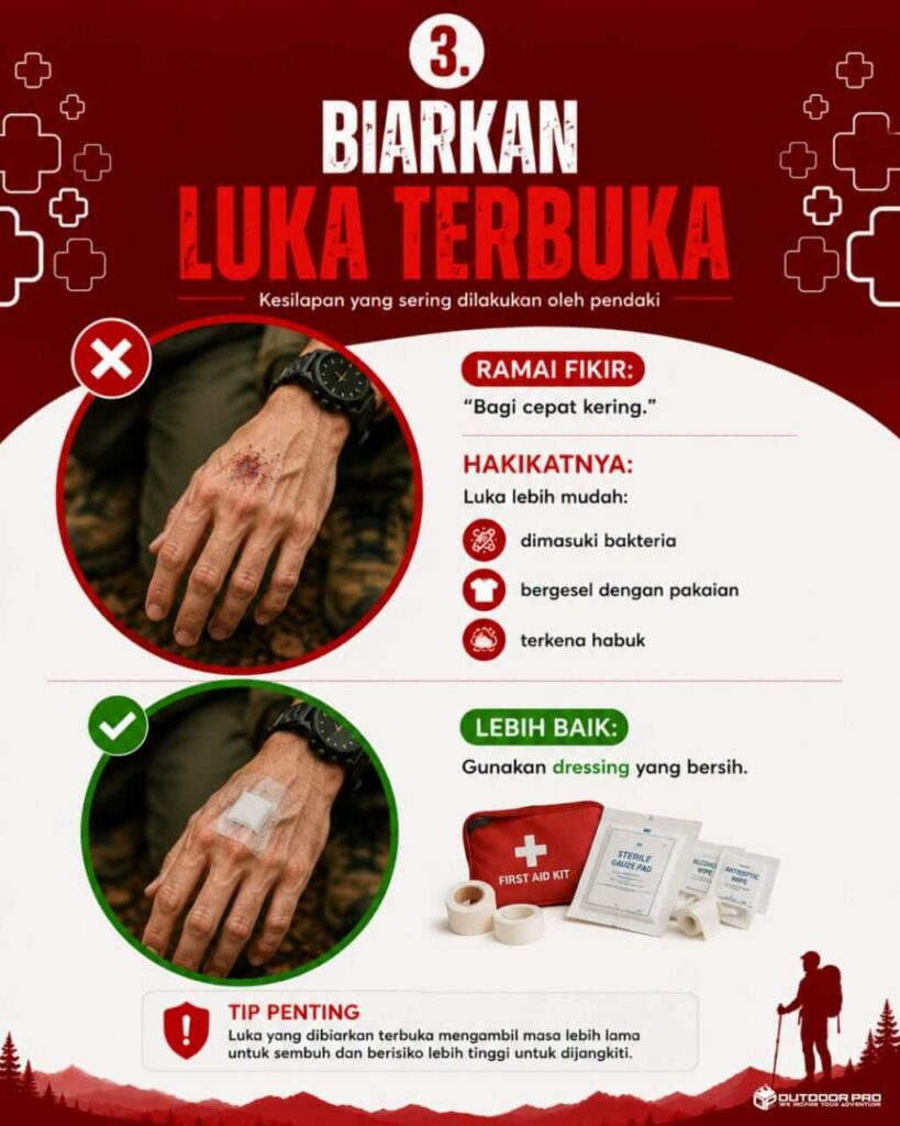 Kesilapan Rawat Luka Ketika Hiking