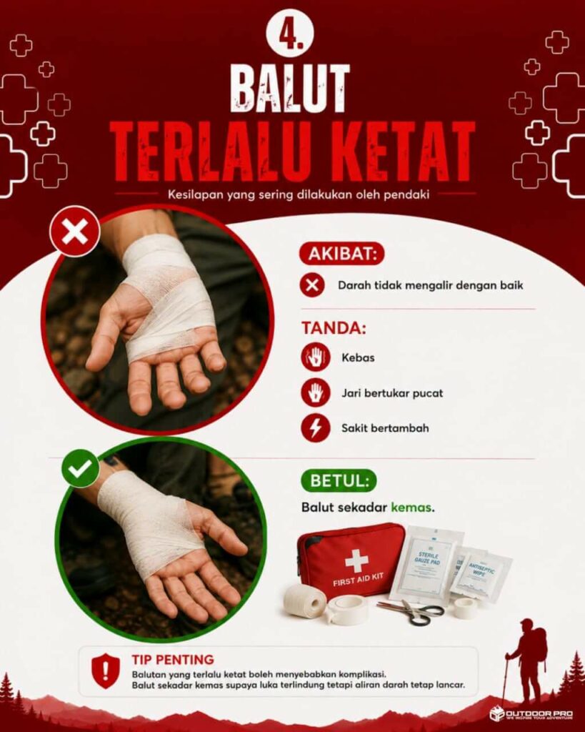 Kesilapan Rawat Luka Ketika Hiking