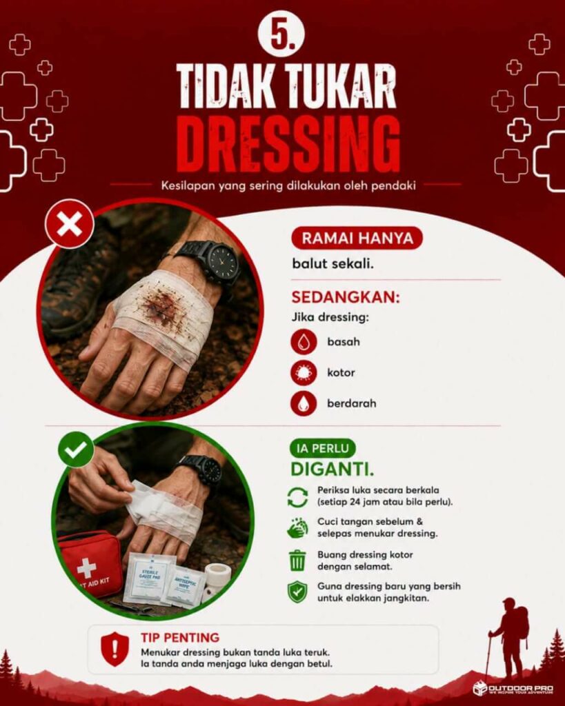 Kesilapan Rawat Luka Ketika Hiking